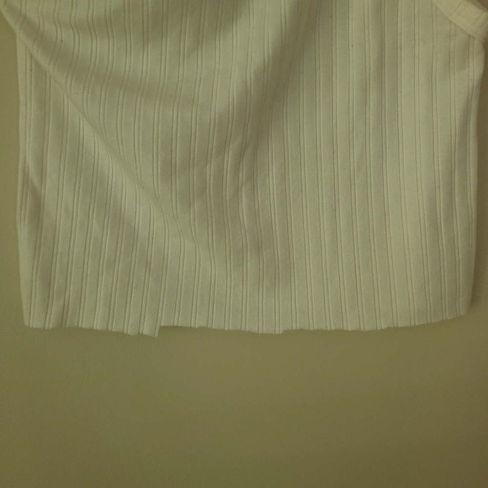 American Eagle One Shoulder White Top - Picture 2 of 4